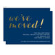 Navy We've Moved Foil Stamped Moving Announcements Image 1 of 5